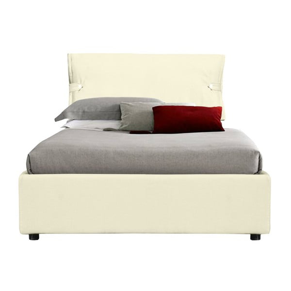 Béžová jednolôžková posteľ s úložným priestorom 13Casa Feeling, 90 × 190 cm
