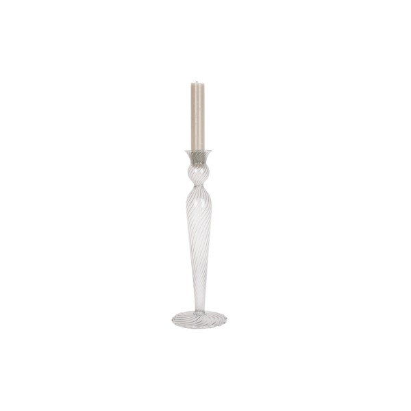 Sklenený svietnik PT LIVING Swirl, výška 26,5 cm-image-2