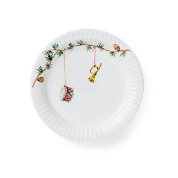 Biely dezertný porcelánový tanier s vianočným motívom ø 19 cm Hammershøi Christmas – Kähler Design