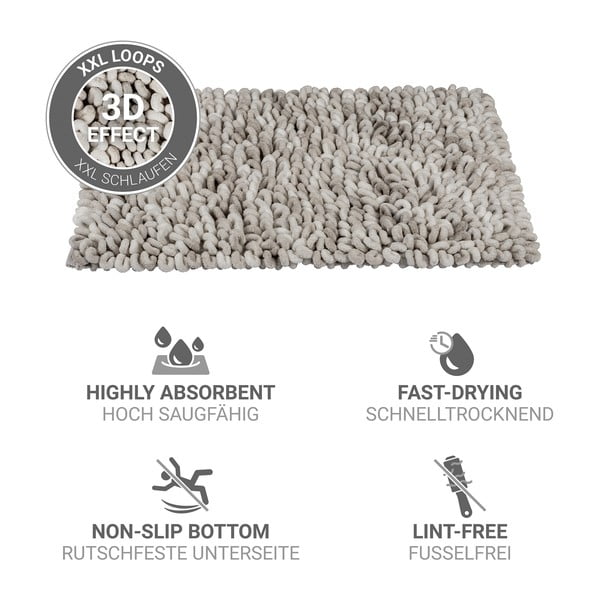 Sivobéžová textilná kúpeľňová predložka 60x90 cm Lerici – Wenko-image-4