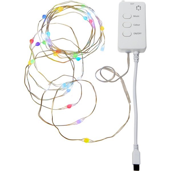 Svetelná reťaz počet žiaroviek 30 ks na USB dĺžka 300 cm Smart Strip – Star Trading