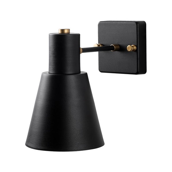 Nástenné svietidlo v čiernej a zlatej farbe ø 14 cm Funnel – Opviq lights