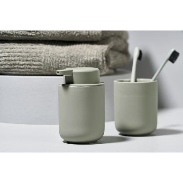 Sivozelený pohárik na zubnú kefku z kameniny Zone Eucalyptus-image-1
