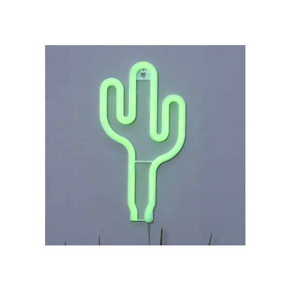 Zelená svetelná nástenná LED dekorácia Best Season Cactus Neonlight