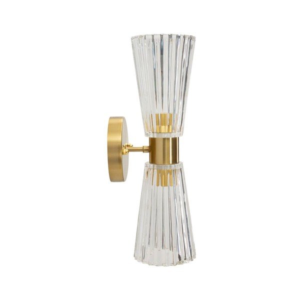 Sklenené nástenné svietidlo v zlatej farbe Prague – Mauro Ferretti-image-2