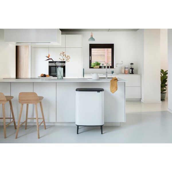 Biely dotykový oceľový odpadkový kôš 60 l Bo Touch Bin Hi – Brabantia-image-1