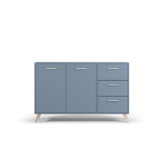 Modrá nízka komoda 140x86 cm Burren - Cosmopolitan Design