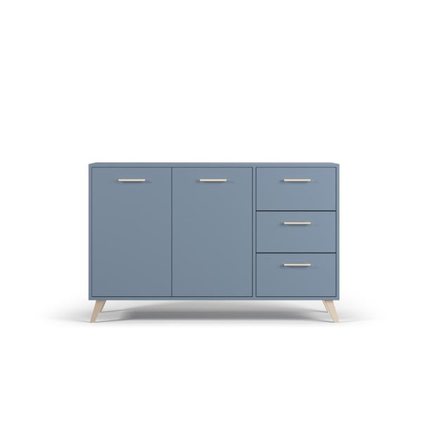 Modrá nízka komoda 140x86 cm Burren - Cosmopolitan Design