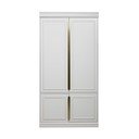 Svetlosivá šatníková skriňa z borovicového dreva 110x215x44 cm Organize – WOOOD