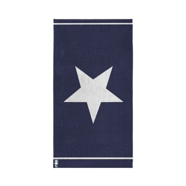 Modrá osuška Seahorse Star, 100 × 180 cm