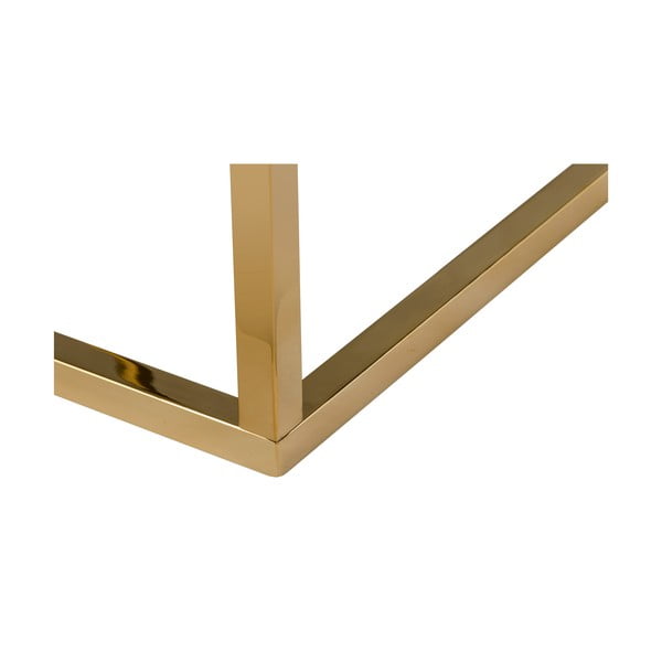 Biely mramorový stolík s podnožím v zlatej farbe RGE Accent, 50 x 50 cm-image-2