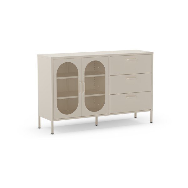 Krémová komoda 140x90 cm Diora – Marckeric-image-2