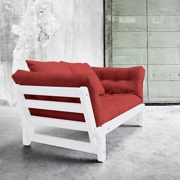 Rozkladacia pohovka Beat White/Passion Red -image-1