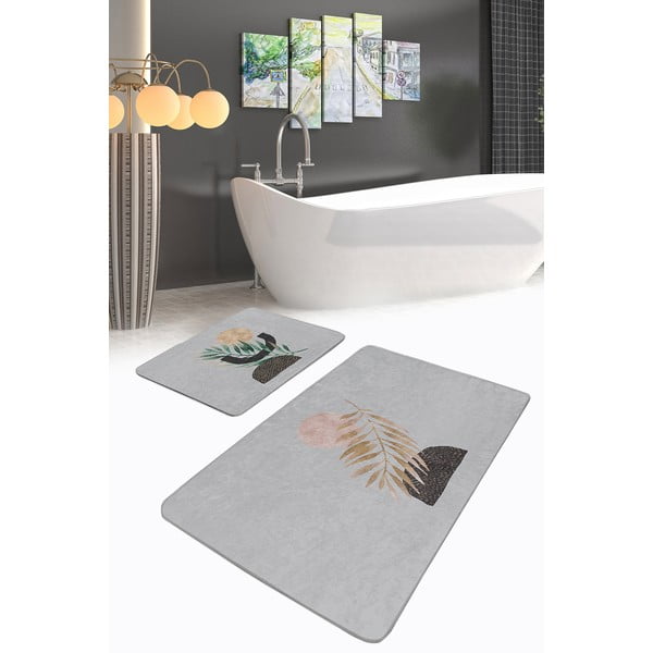 Sivé kúpeľňové predložky v súprave 2 ks 60x100 cm – Mila Home-image-1