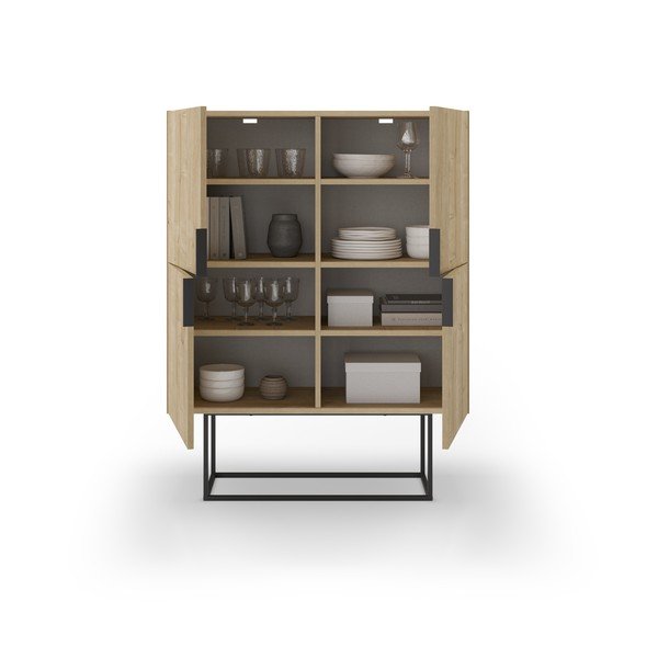 Skrinka v dekore duba v prírodnej farbe 100x130 cm Titan – Marckeric-image-4