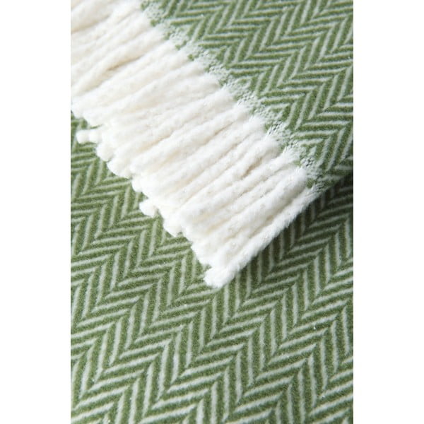 Zelený pléd s podielom bavlny Euromant Skyline, 140 x 180 cm-image-2