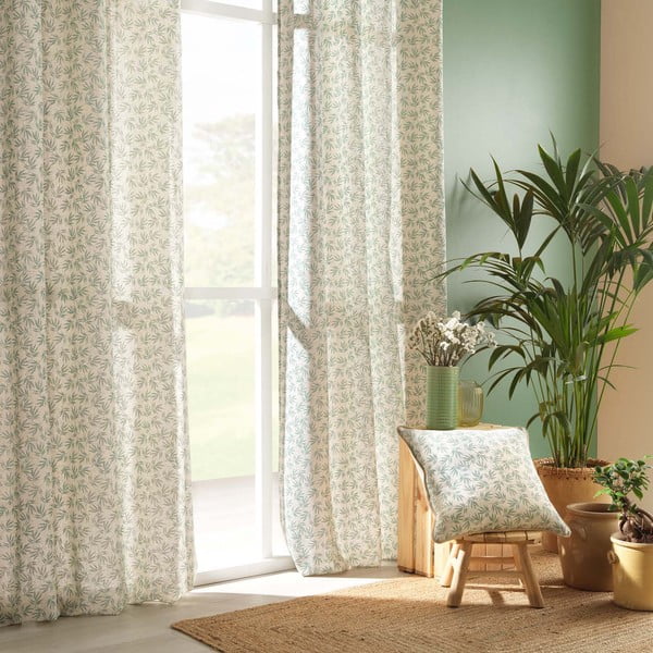Bielo-zelený záves 140x240 cm Maddy – douceur d'intérieur-image-4