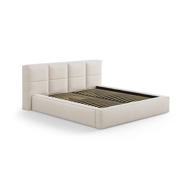 Krémovobiele čalúnené čelo postele 189x100 cm Darren – Micadoni -image-3