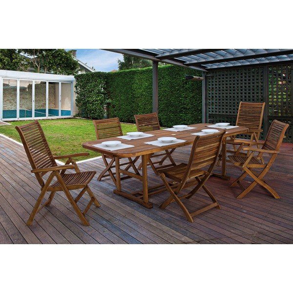 Drevená záhradná stolička v prírodnej farbe Noemi – Bizzotto-image-4