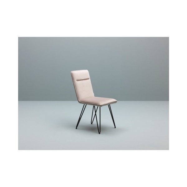 Sada 4 sivých jedálenských stoličiek s čiernou podnožou Design Twist Elice-image-1