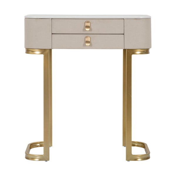 Konzolový stolík v béžovo-zlatej farbe 40x70 cm Beauty – Mauro Ferretti