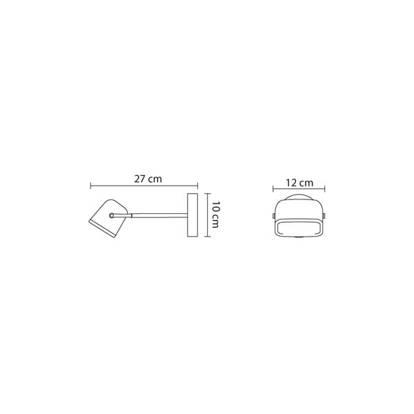 Nástenná lampa Mob, čierna-image-2