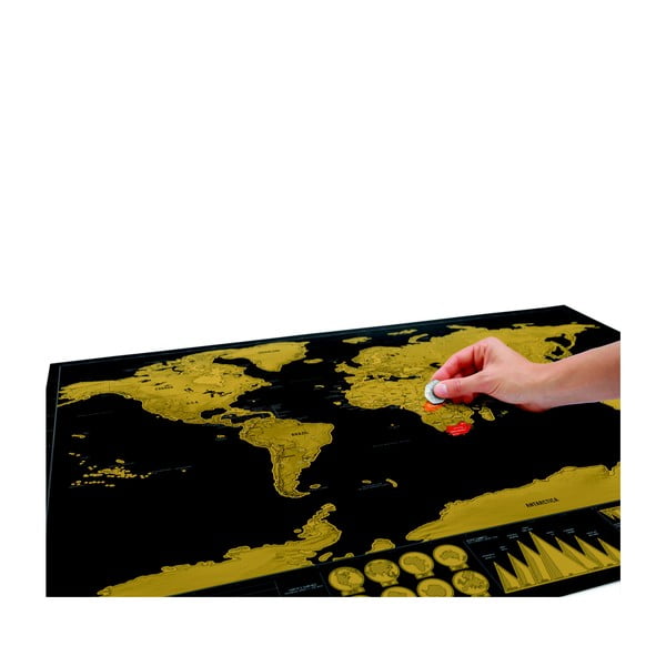 Zoškrabávacia mapa sveta Luckies of London Deluxe Edition-image-1