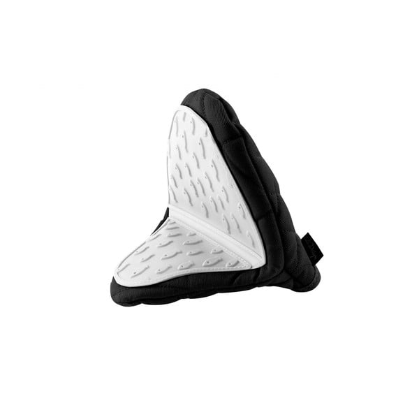Čierno-biela bavlnená chňapka so silikónom Vialli Design