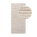 Krémový ručne tkaný vlnený behúň 80x180 cm Mango – House Nordic