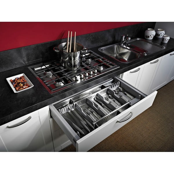 Sivý príborník do zásuvky 83 x 46 cm Flexo - Elletipi-image-1