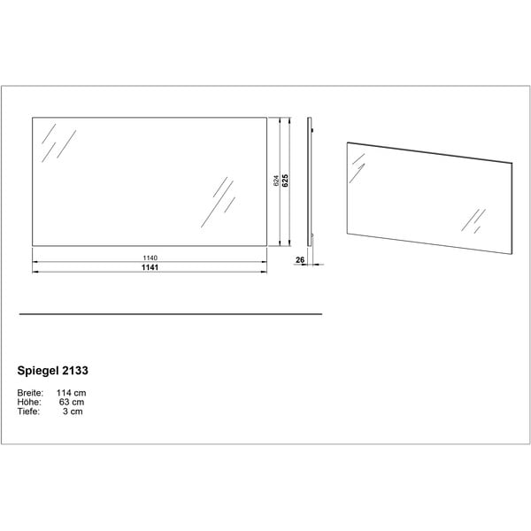 Nástenné zrkadlo 115x63 cm Ceduna – Germania-image-4