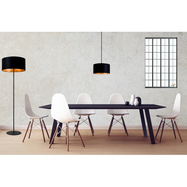 Čierne stropné svietidlo s vnútrom v zlatej farbe Sotto Luce Mika, ∅ 36 cm-image-1