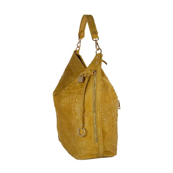 Žltá kabelka z pravej kože Andrea Cardone Edvige-image-2