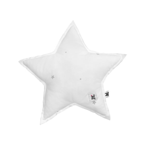 Sivý detský ľanový vankúš v tvare hviezdy BELLAMY Shining Star