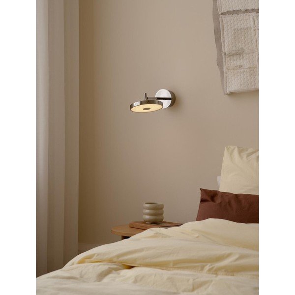 LED nástenné svietidlo s ohýbateľnou konštrukciou/so stmievačom do zásuvky v lesklej striebornej farbe ø 15 cm Asteria Wall Short – UMAGE-image-1