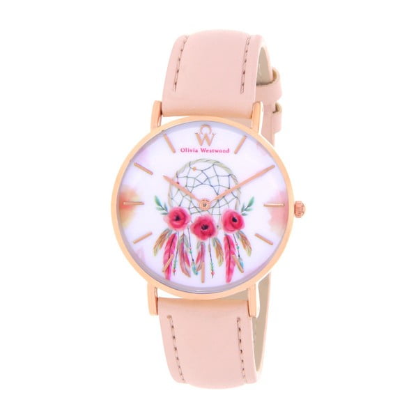 Dámske hodinky s remienkom vo svetloružovej farbe Olivia Westwood Nemia