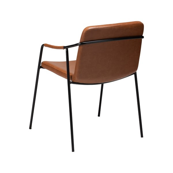 Hnedá jedálenská stolička z imitácie kože DAN-FORM Denmark Boto-image-3