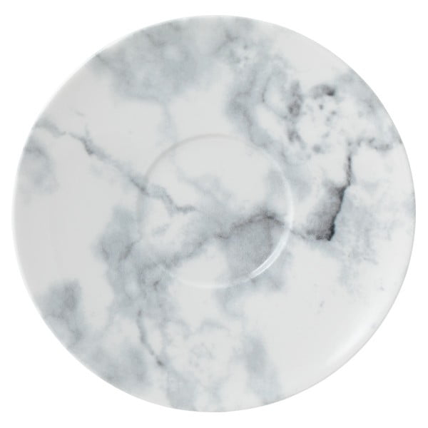 Bielo-čierny porcelánový tanierik Villeroy & Boch Marmory, ø 16 cm