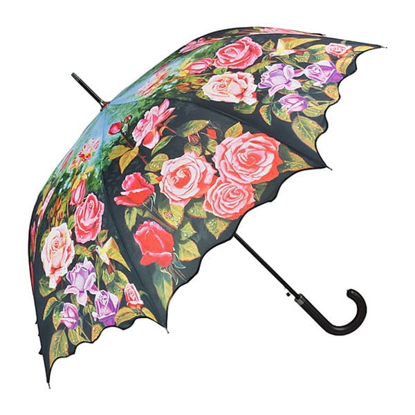 Dáždnik s rúčkou Von Lilienfeld Rose Garden, ø 100 cm