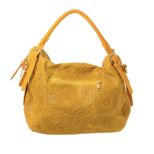 Žltá kožená kabelka Tina Panicucci Promo