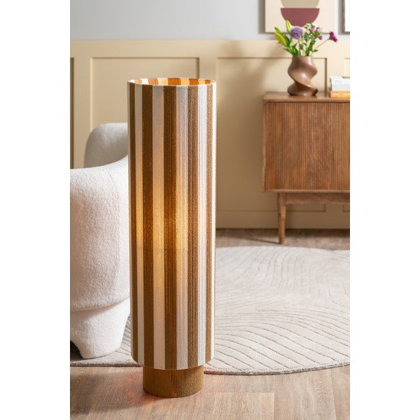 Biela/v prírodnej farbe povrazová stojacia lampa (výška  106 cm) Vienna Stripes – Leitmotiv-image-1