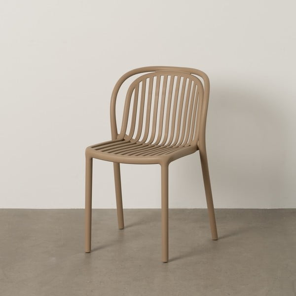 Béžová plastová jedálenská stolička Alia – Ixia-image-1