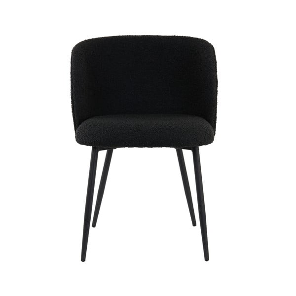 Čierne čalúnené jedálenské kreslo Elyna – Light & Living-image-4