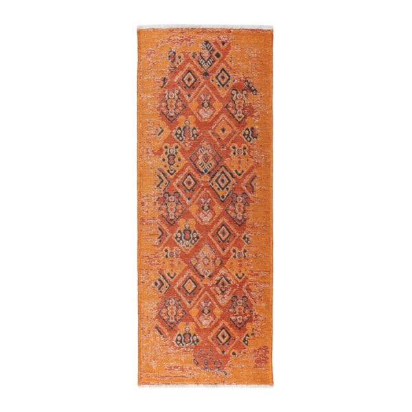 Hnedo-oranžový obojstranný koberec Homemania Halimod Maya, 200 × 75 cm