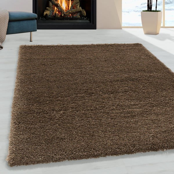 Tmavohnedý koberec 200x290 cm Fluffy – Ayyildiz Carpets-image-1