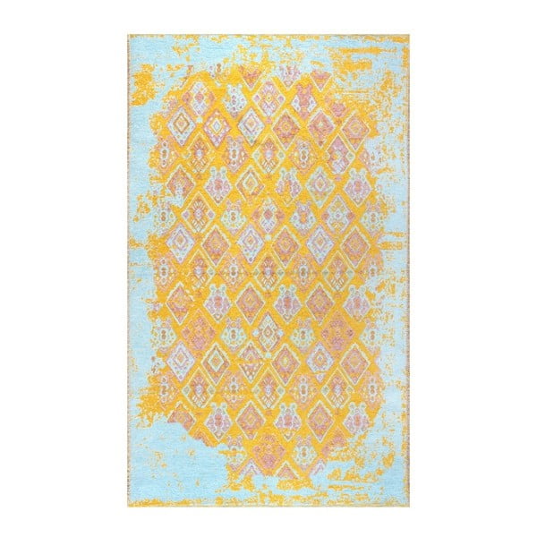 Žlto-modrý obojstranný koberec Halimod Darina, 155 × 230 cm