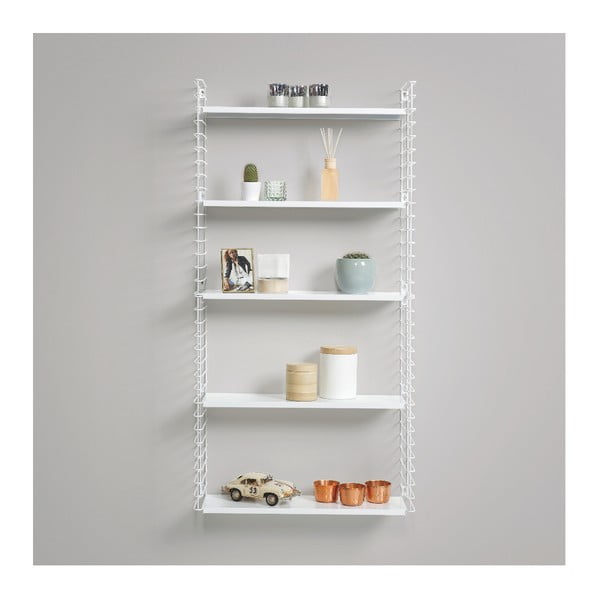 Trojposchodový regál s bielymi policami Metaltex Libro, šírka 70 cm-image-3