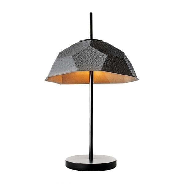 Čierna stolová lampa s tienidlom z recyklovaného papiera Design Twist Mosen