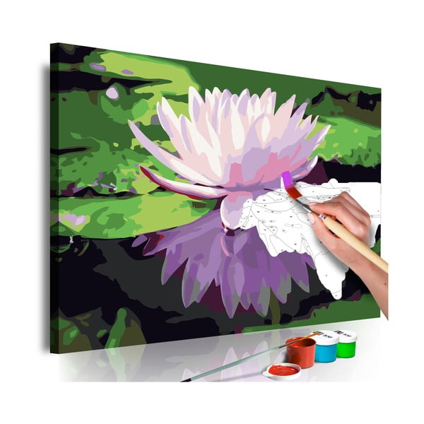 DIY set na tvorbu vlastného obrazu na plátne Artgeist Water Lily, 60 × 40 cm