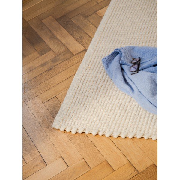 Béžový ručne tkaný vlnený koberec 170x240 cm Talo – noo.ma-image-4